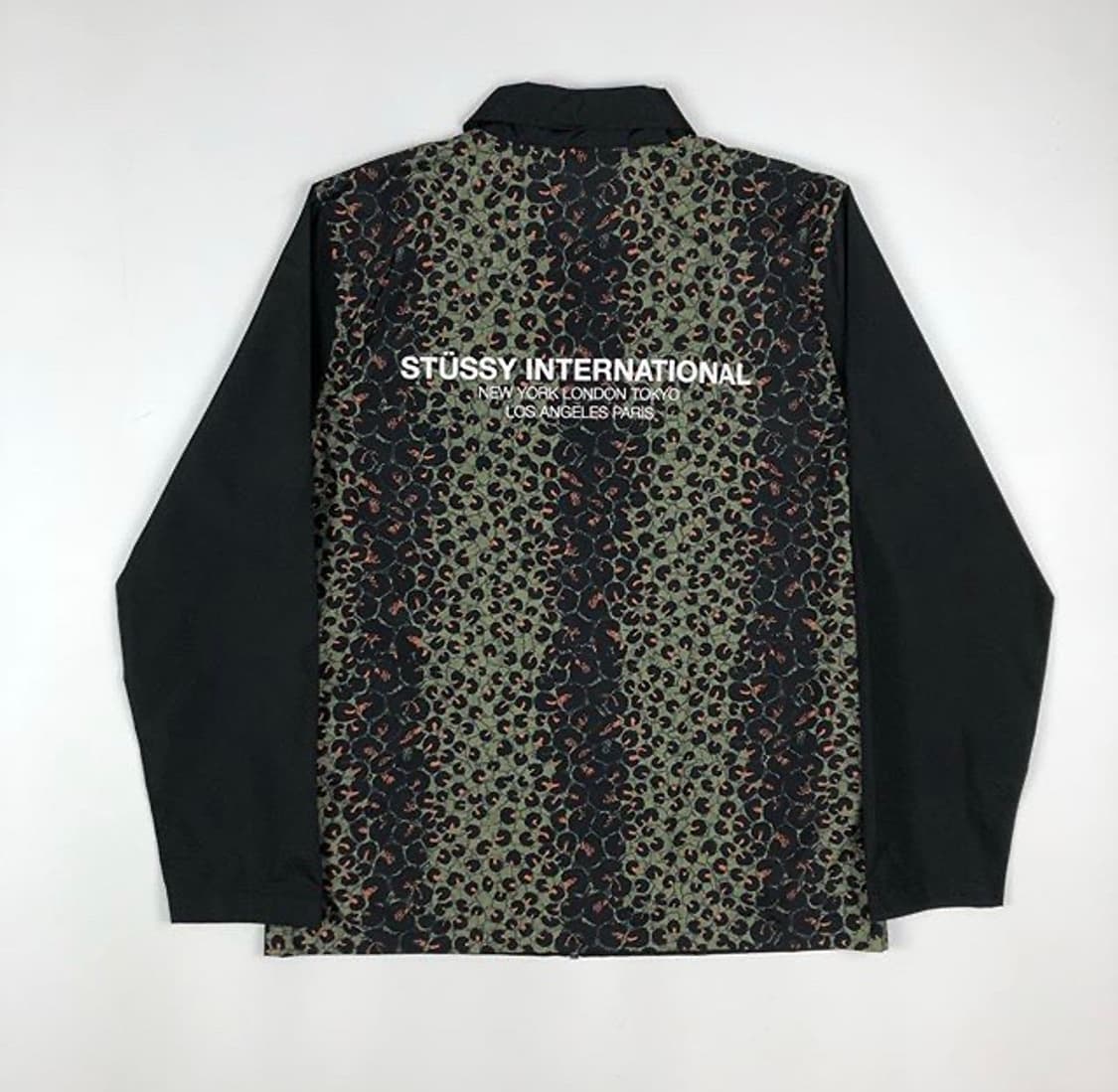 ジャケット・アウター STUSSY Leopard Panel Jacket Stussy Leopard Panel Jacket (Black) - X21.nl