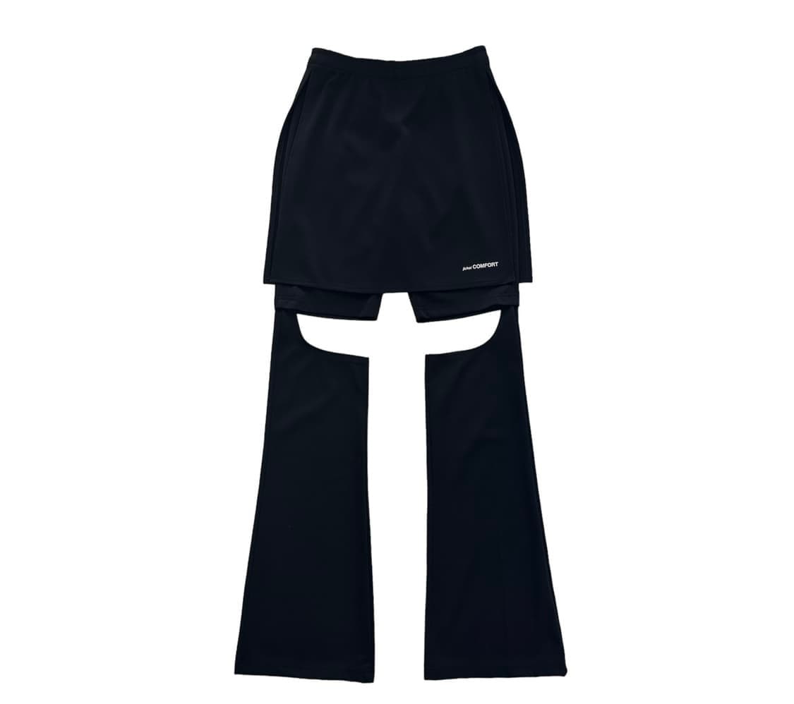 지초이 컴포트 23-006 슬림 스커트 팬츠 블랙 1 | 후루츠패밀리