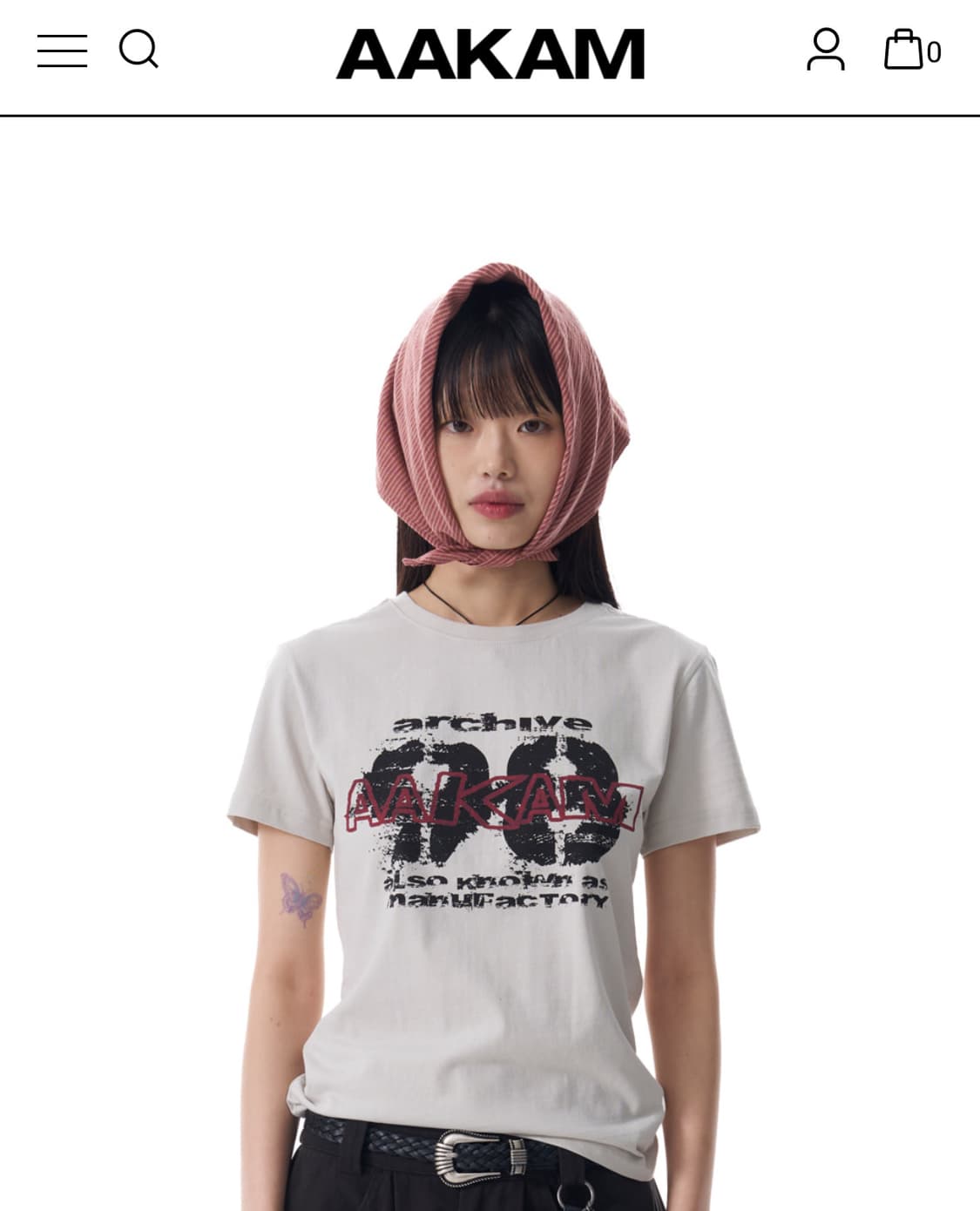 AAKAM ■ Painted 98 Half Top 1size) 아캄 반팔 Painted 98 Half Top | 후루츠패밀리