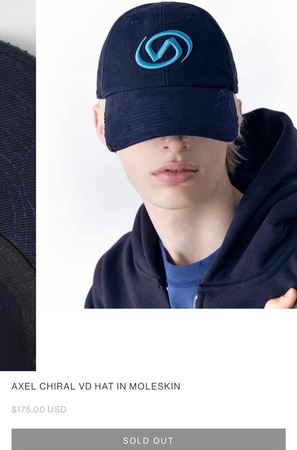 帽子 vujade axel chiral vd hat AXEL CHIRAL VD HAT IN MOLESKIN (NAVY) | Why are you here?