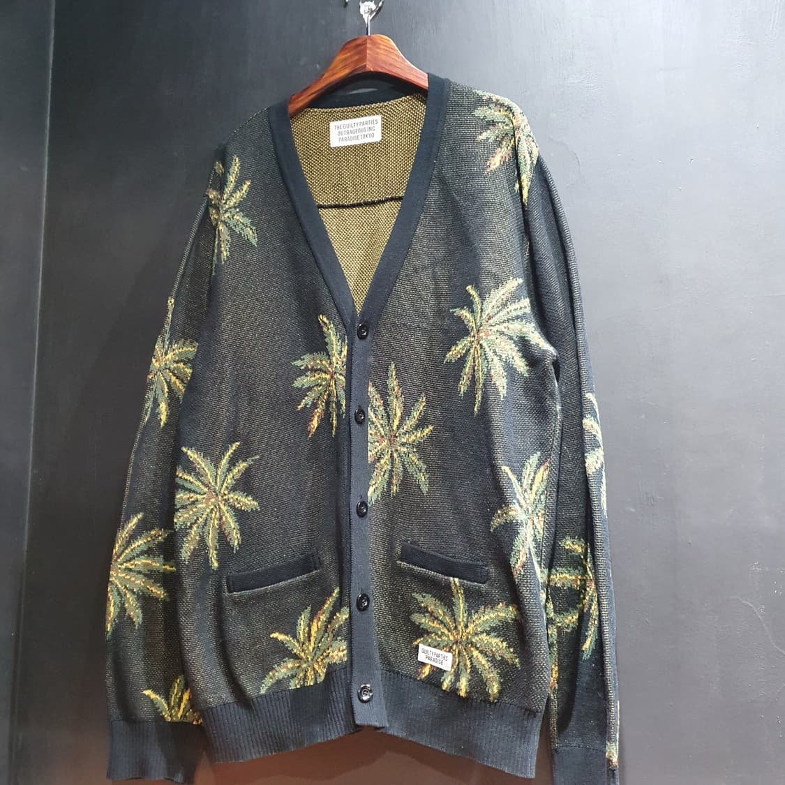 トップス WACKOMARIA Vintage Palm tree Knit XL VDWIP Mens Knit Sweater Grandpa Vintage Knitted Sweaters Oversized