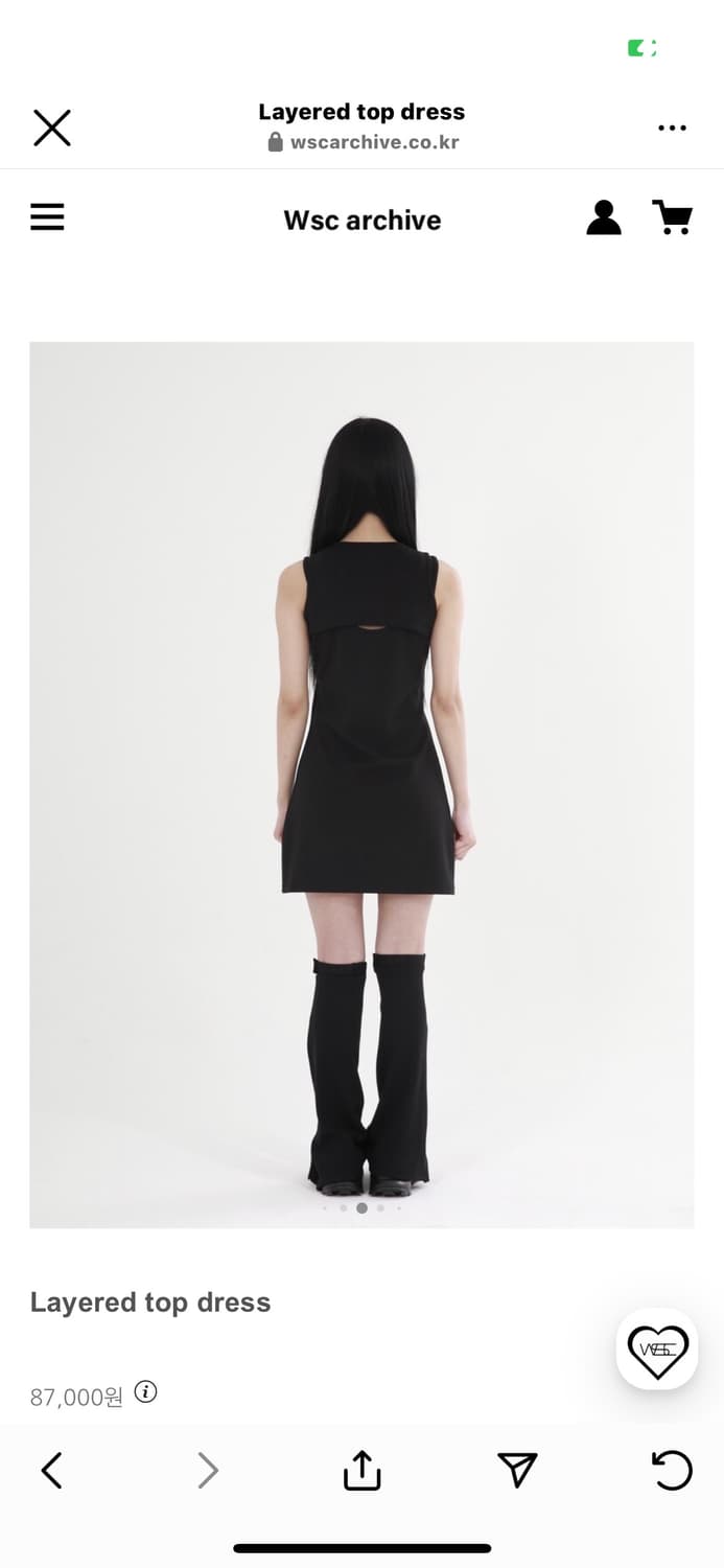 wsc archive layered top dress [BLACK]