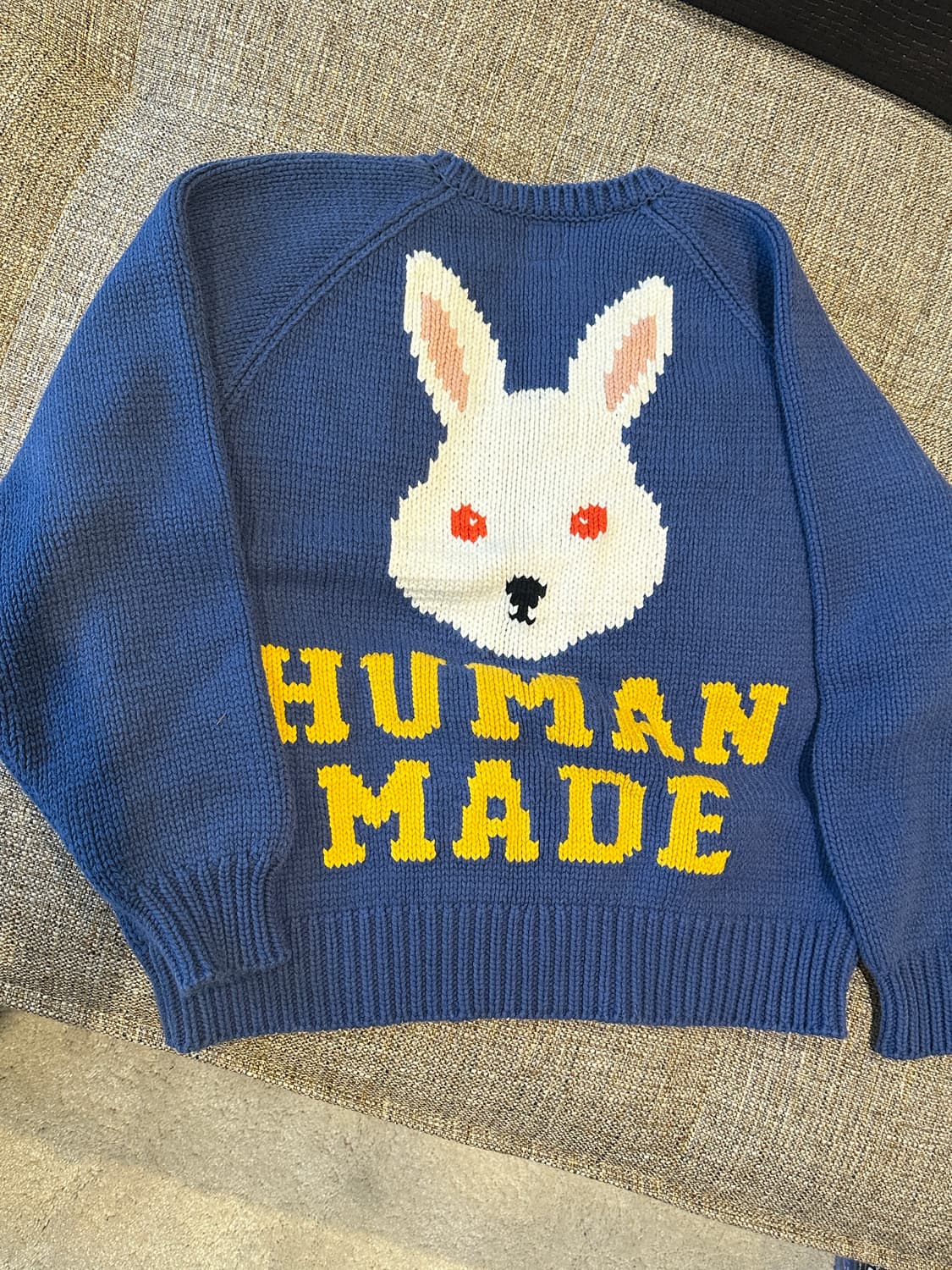 HUMAN MADE RABBIT RAGLAN KNIT SWEATER Human Made Rabbit Raglan