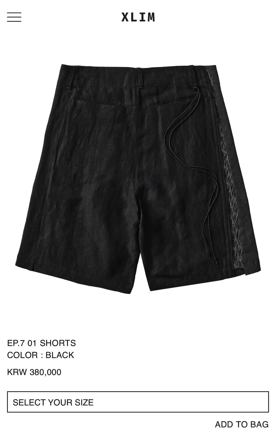 xlim（エクスリム）EP.7 01 SHORTS