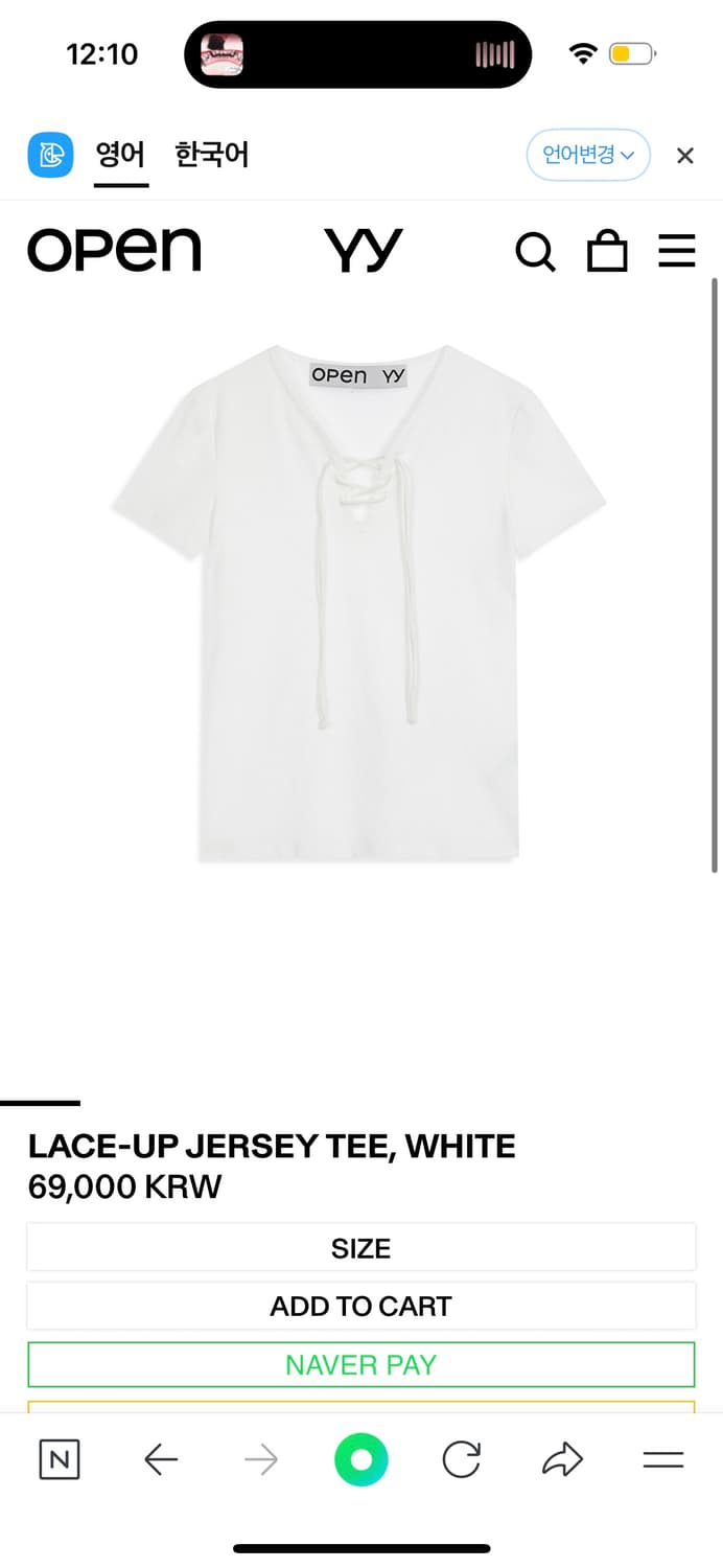 【Open Yy】 LACE-UP JERSEY TEE 2色 open yy LACE-UP JERSEY TEE | 후루츠패밀리