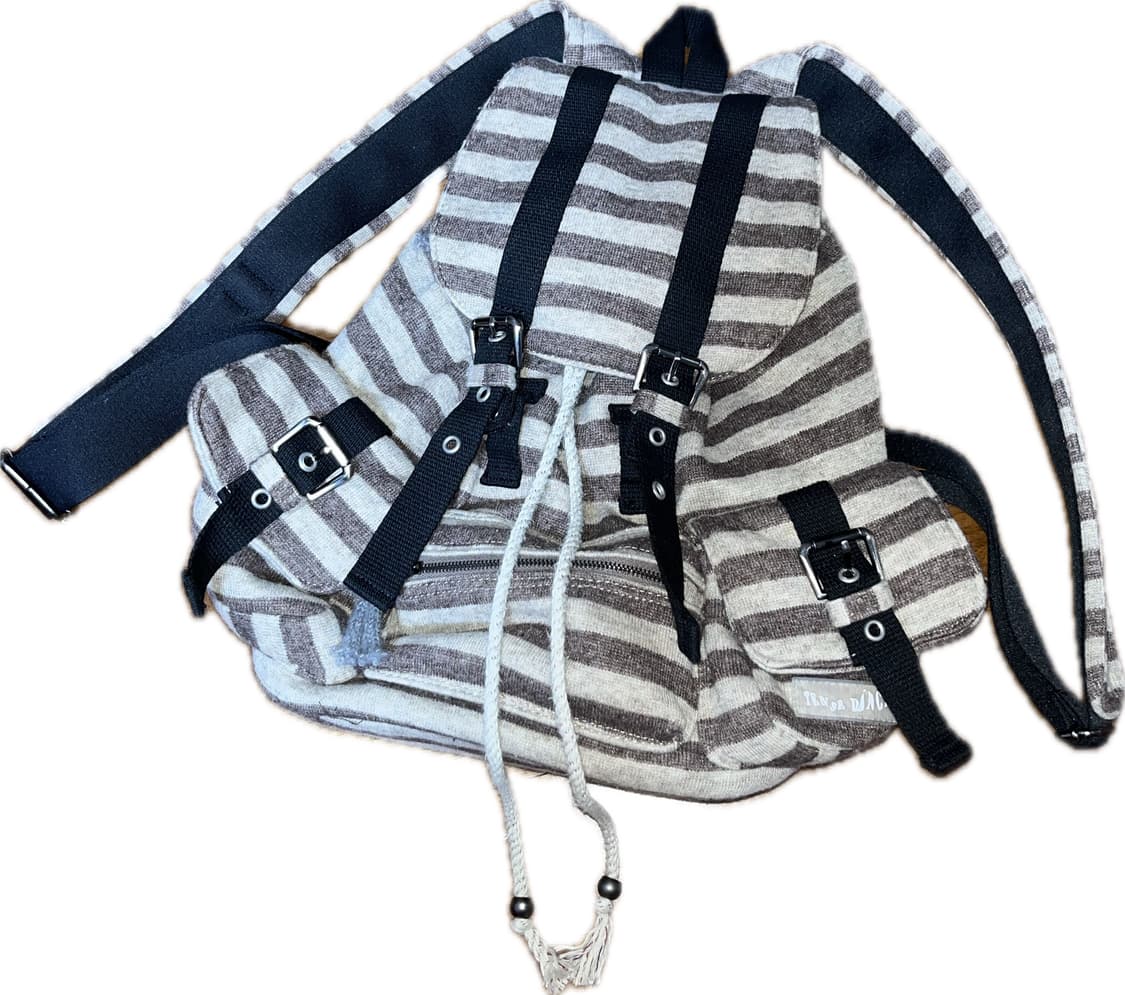 TENSE DANCE 韓国 ストライプデザインバックパック ヘリン NJZ