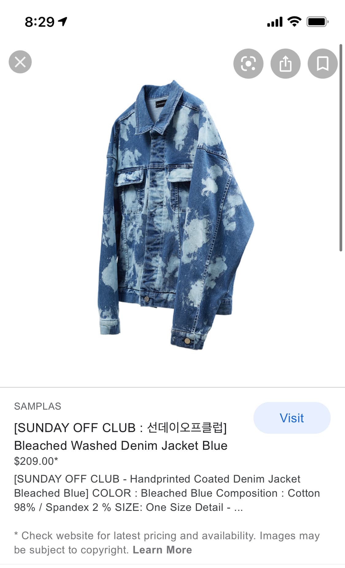 Sunday off club coating denim sunday off club コーティングデニム