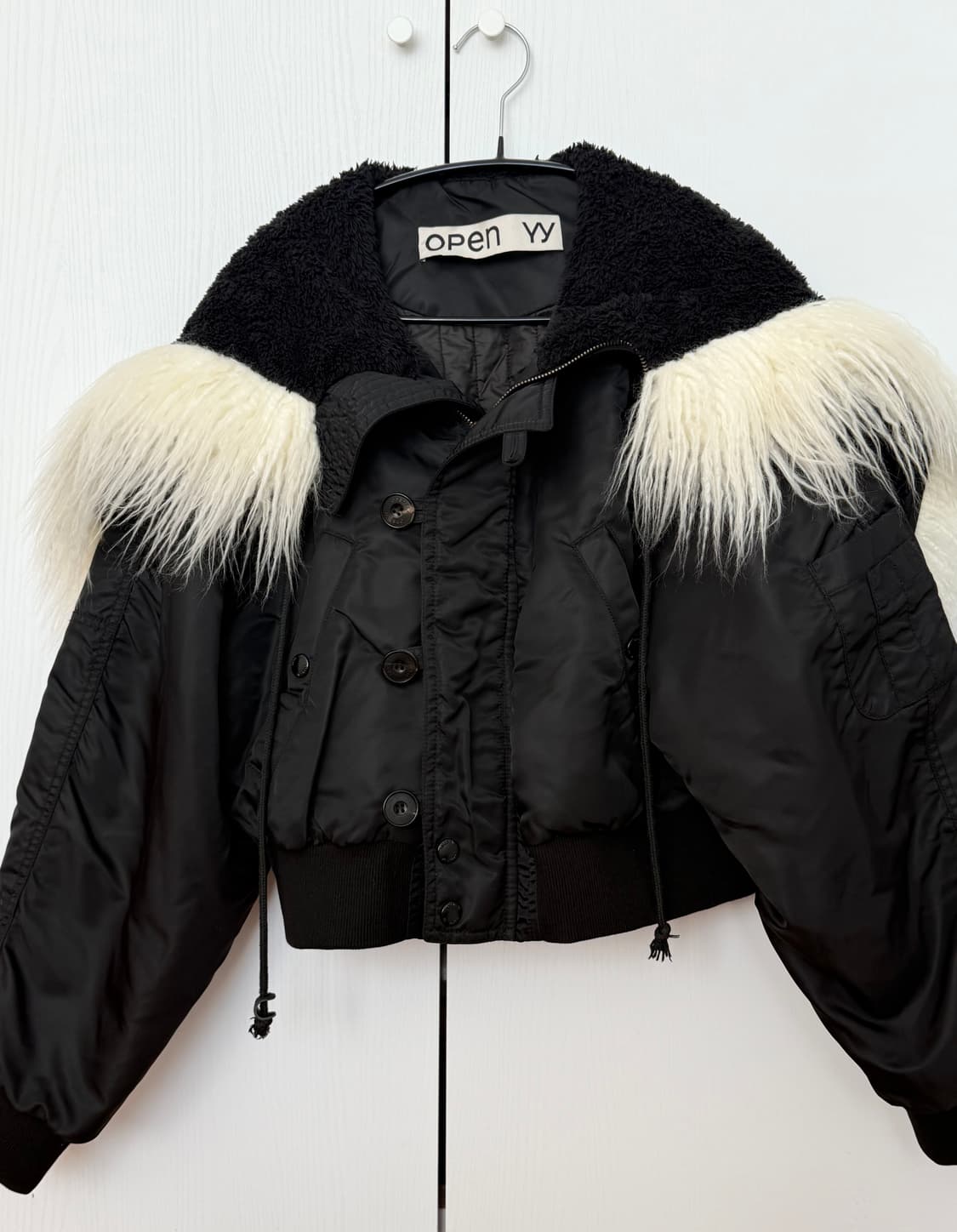 【OPEN YY】FAUX FUR ZIPPER HOOD M.A1& Open YY - FAUX FUR ZIPPER HOOD MA1 | HBX