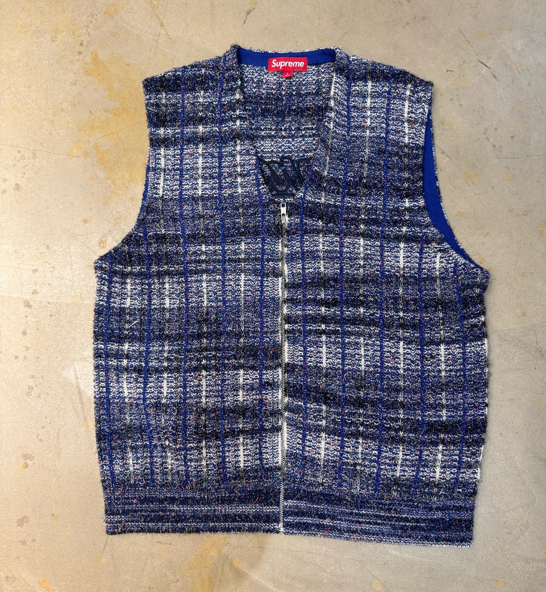 Supreme Speckled Zip Up Sweater Vest XXL Supreme Speckled Zip up
