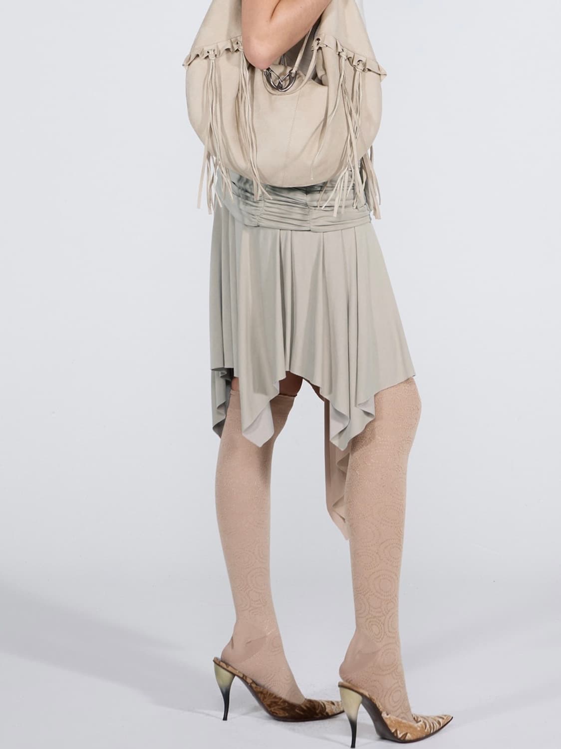 【SCULPTOR】Beaded Jersey Skirt Raw Beaded Jersey Skirt Raw – Sculptor