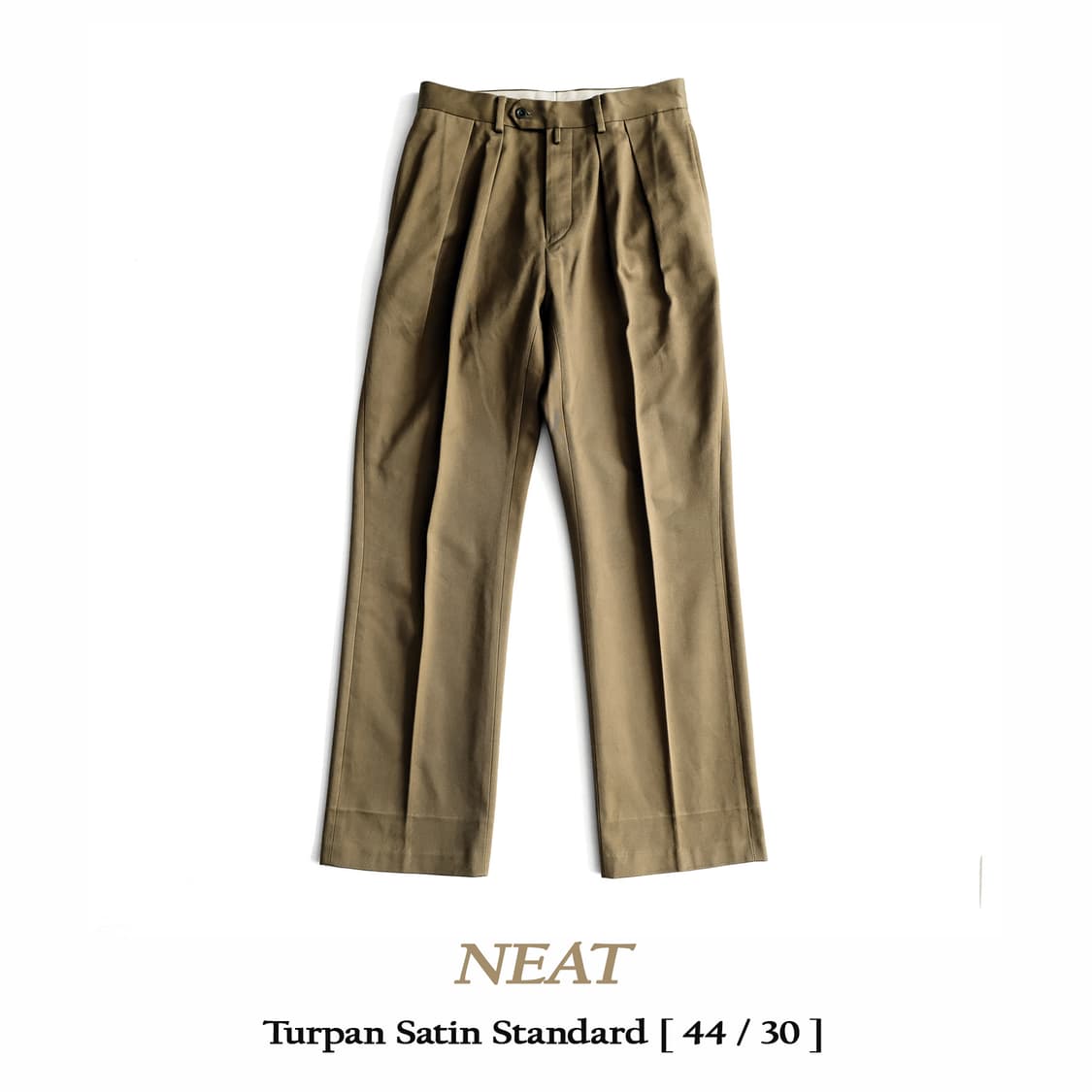 NEAT TURPAN SATIN｜TAPERED - Black 44 黒 NEAT｜TURPAN SATIN｜TAPERED - Black｜PRODUCT｜Continuer Inc