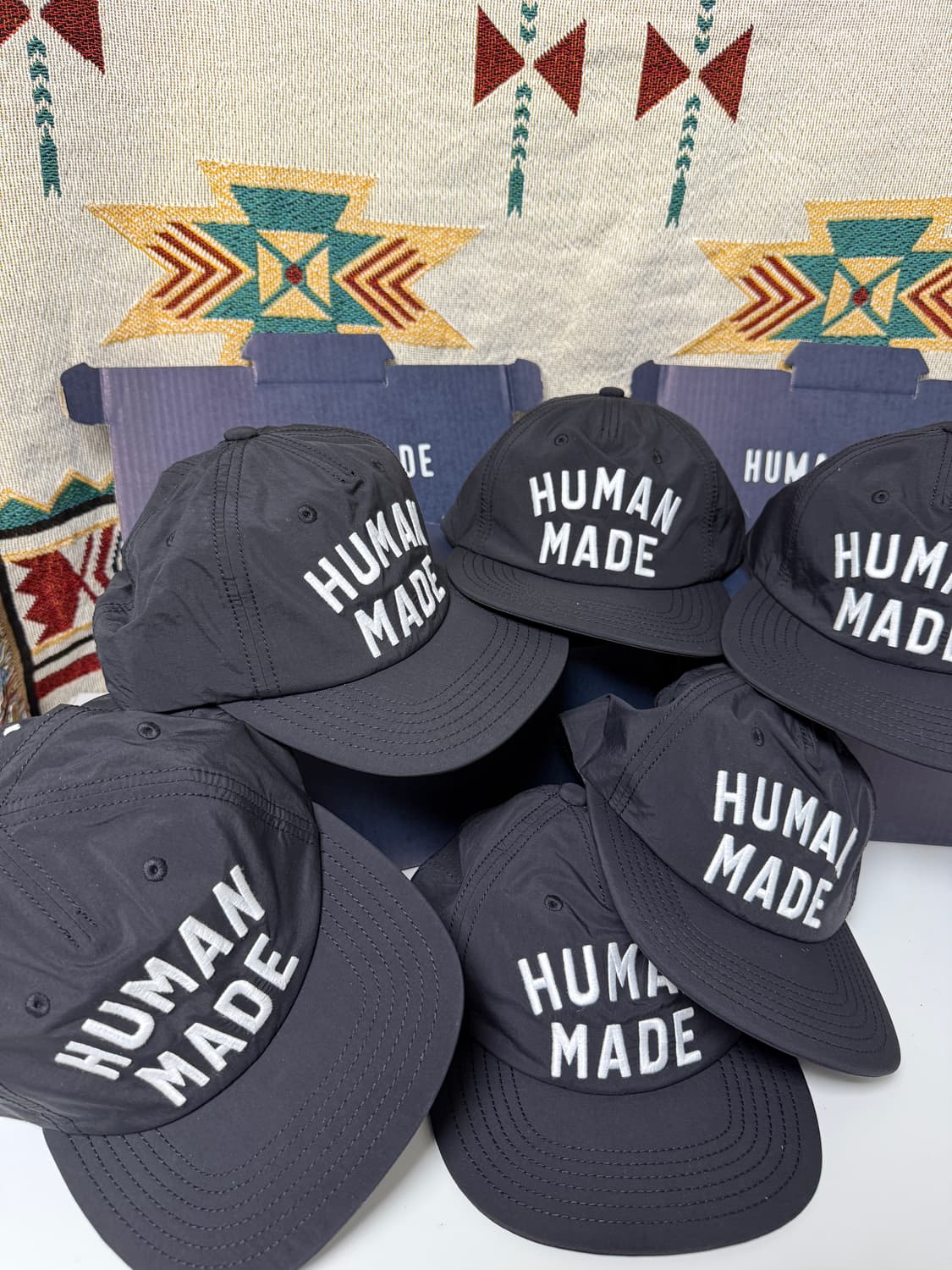 HUMAN MADE 5PANEL NYLON CAP BLACK