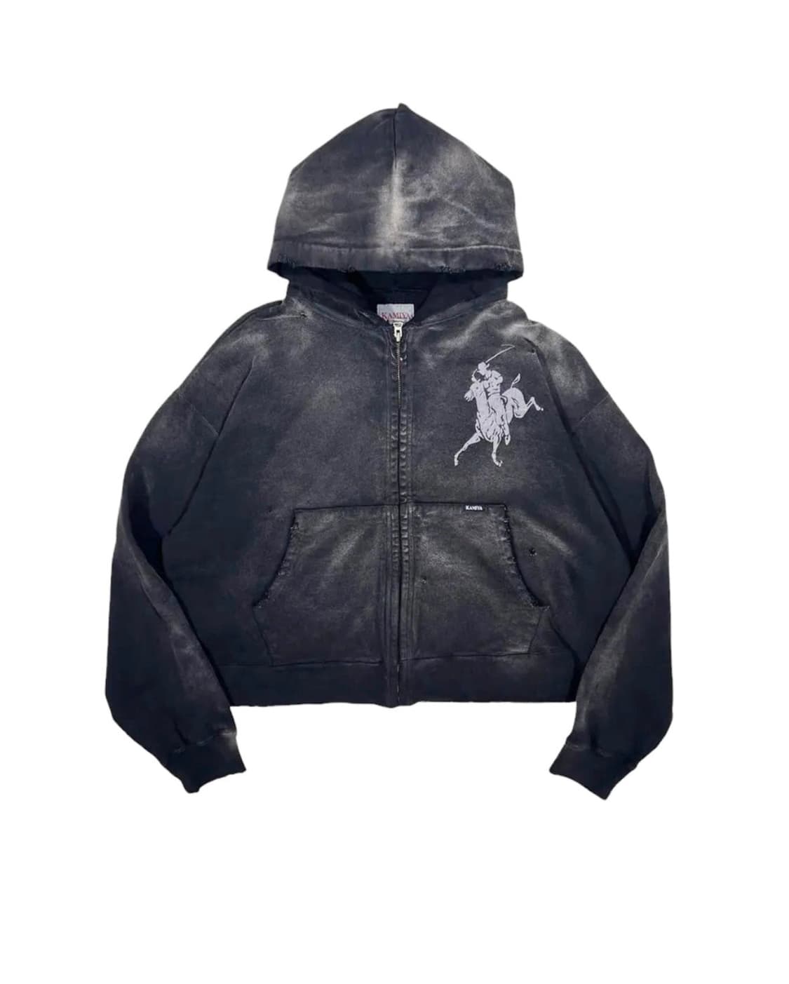 KAMIYA 24fw RODEO BREACHED ZIPUP HOODIE Hoodies & Sweatshirts
