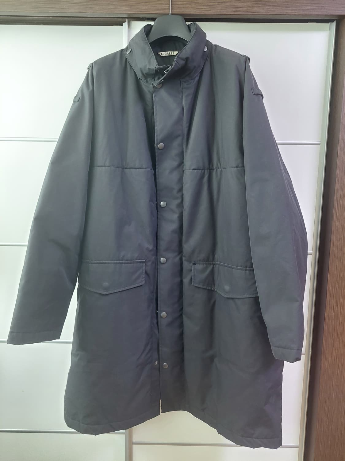 AURALEE FINX NYLON BATTING HOODED COAT | 후루츠패밀리