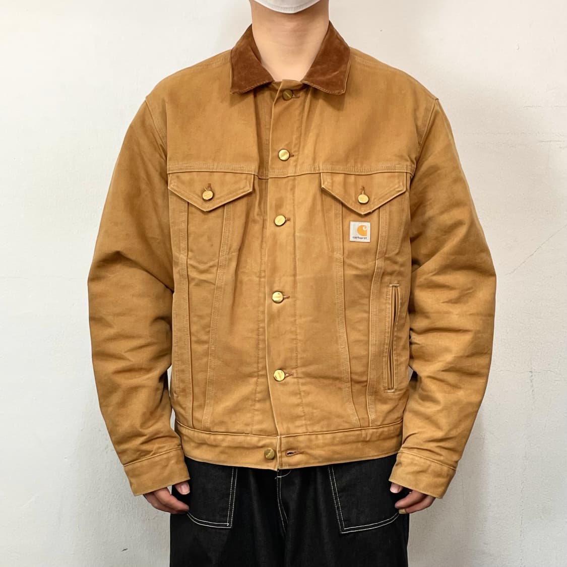 Brown Carhartt J148 칼하트 오리지널 OG J148 진 트러커 워크 자켓 BRN