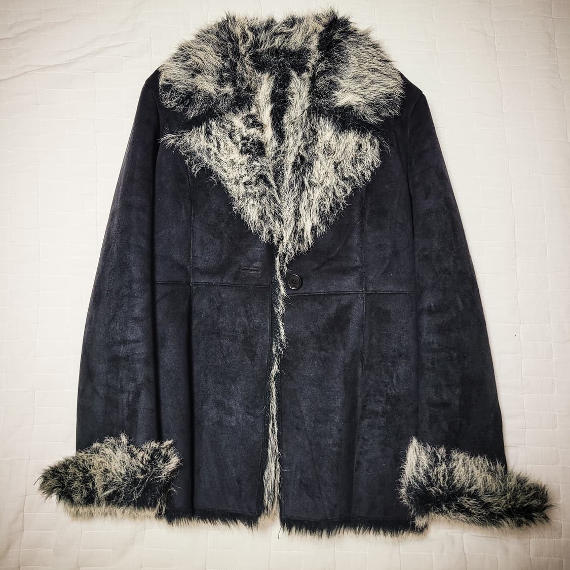 00s archive coated fur jacket y2k 平成 00s archive y2k fur down jacket 平成 お兄系｜Yahoo!フリマ（旧
