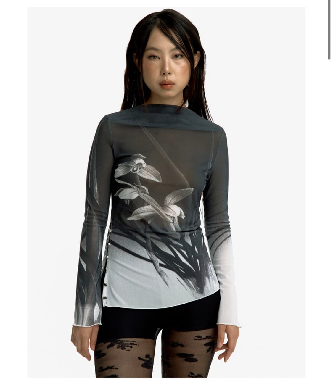 【KASHIKO】Orchid Mesh Top KASHIKO ORCHID MESH TOP | 후루츠패밀리