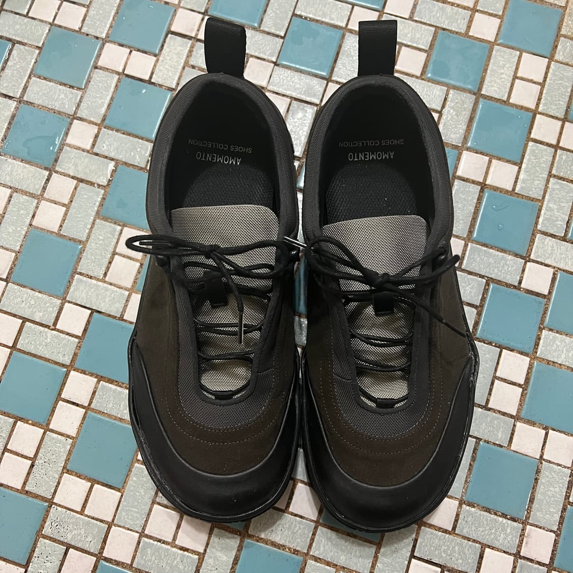 【AMOMENTO】24ss VIBRAM SNEAKERS AMOMENTO Brown & Black Vibram Sneakers AMOMENTO