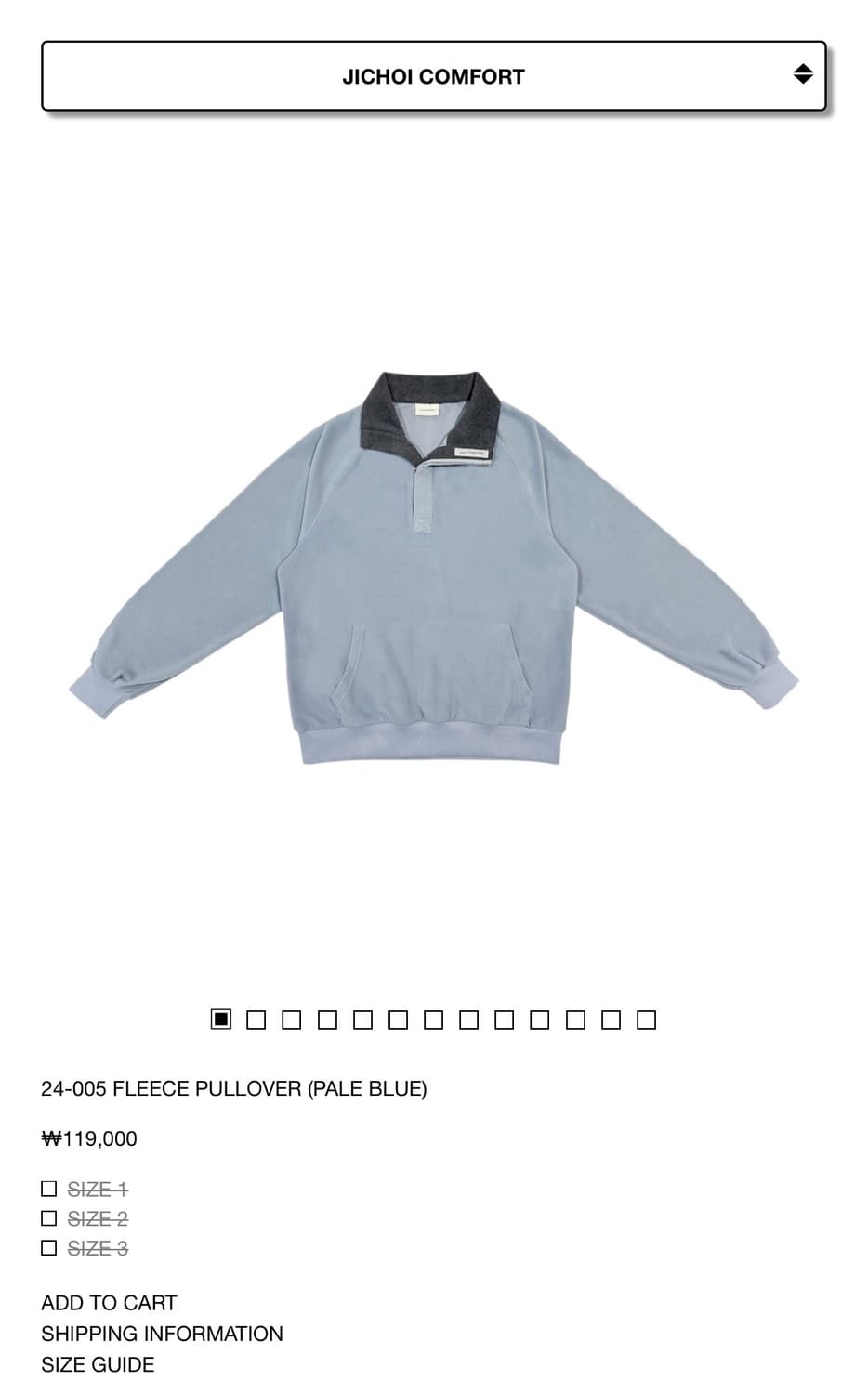 JICHOI COMFORT 24-005 FLEECE PULLOVER | 후루츠패밀리