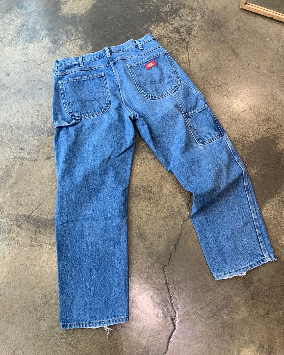 Costume Jean Vintage Karl Kani 1993 - Taille 36 (entrejambe 18") - Denim Bleu Coupe Droite - Occasion Très Bon état - Pièce Rare
