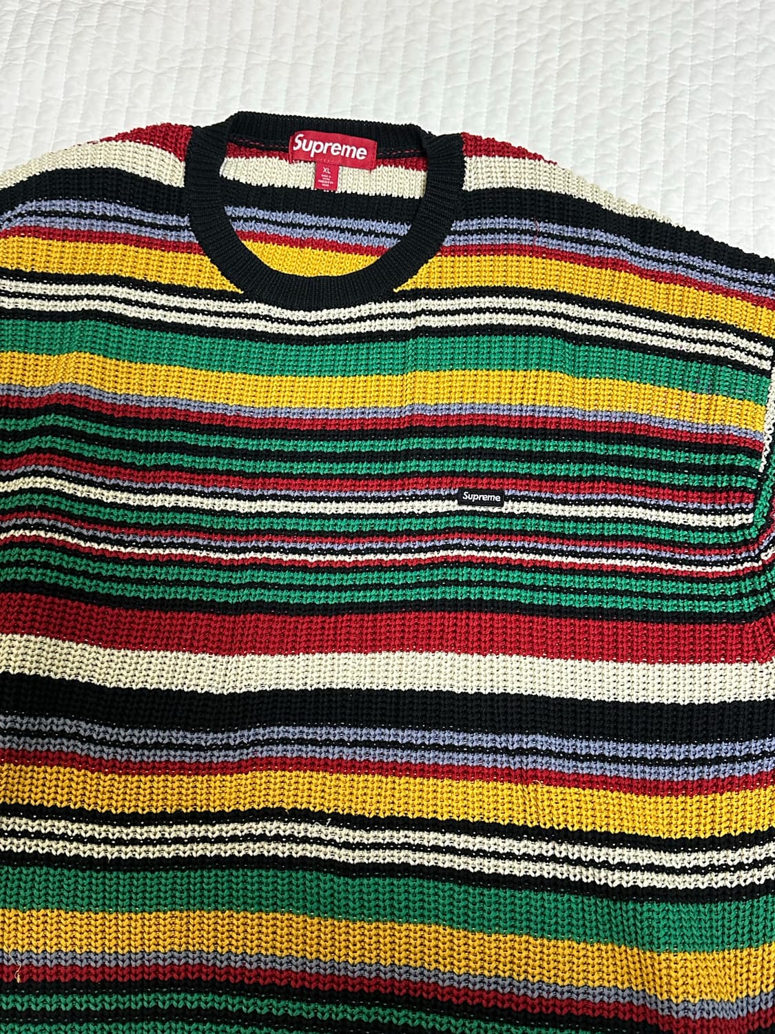 Supreme Small Box Waffle Sweater (FW25) Supreme 23 fw small box