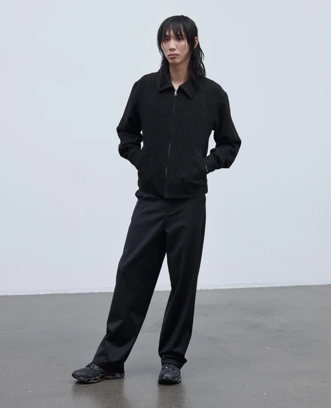 美品 sunflower short jacket ピンストライプ ウール sunflower short jacket ピンストライプ ウール Sunflower Wool Short