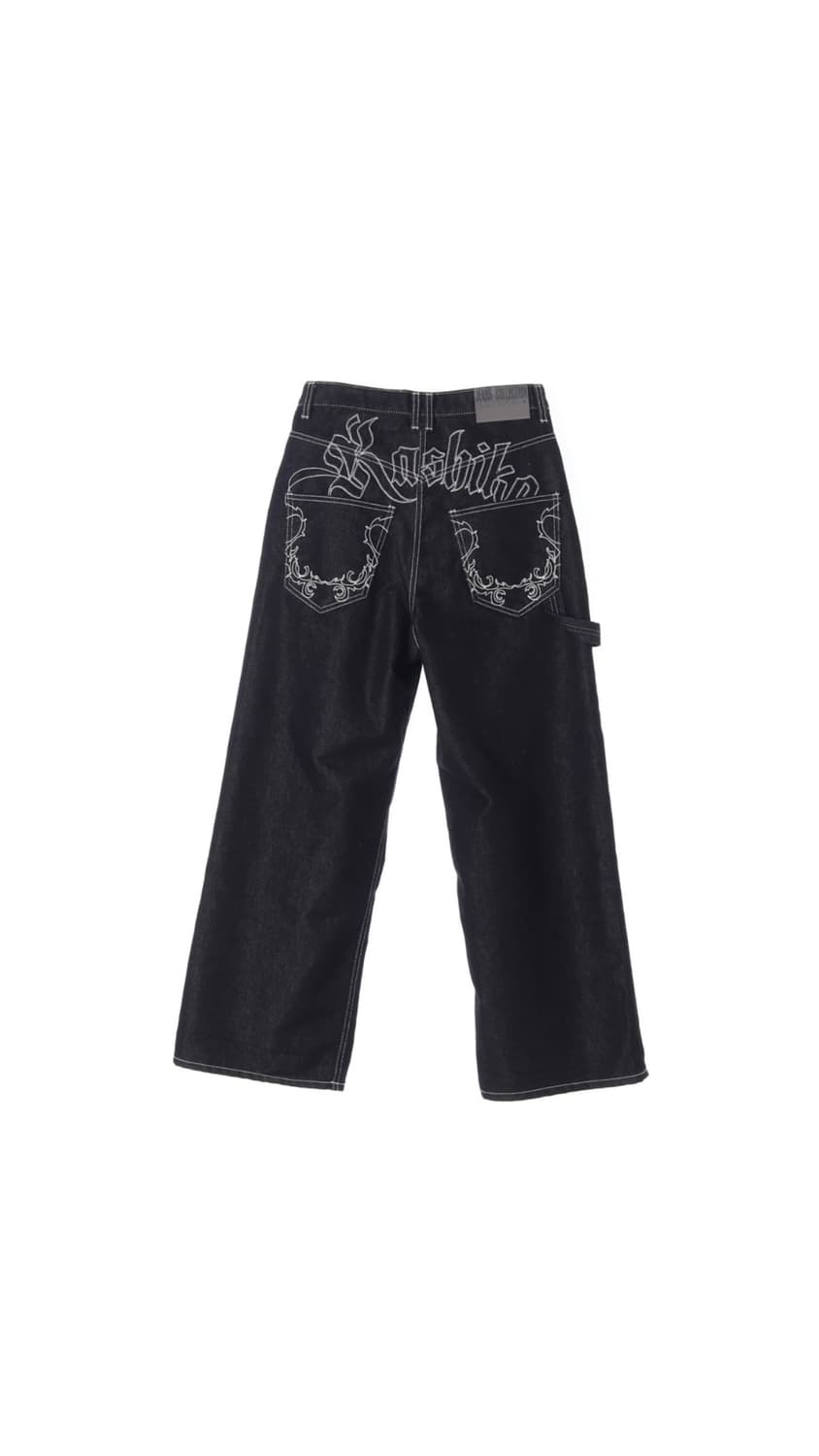 Kashiko Embroied Nonfade Denim Pants | 후루츠패밀리
