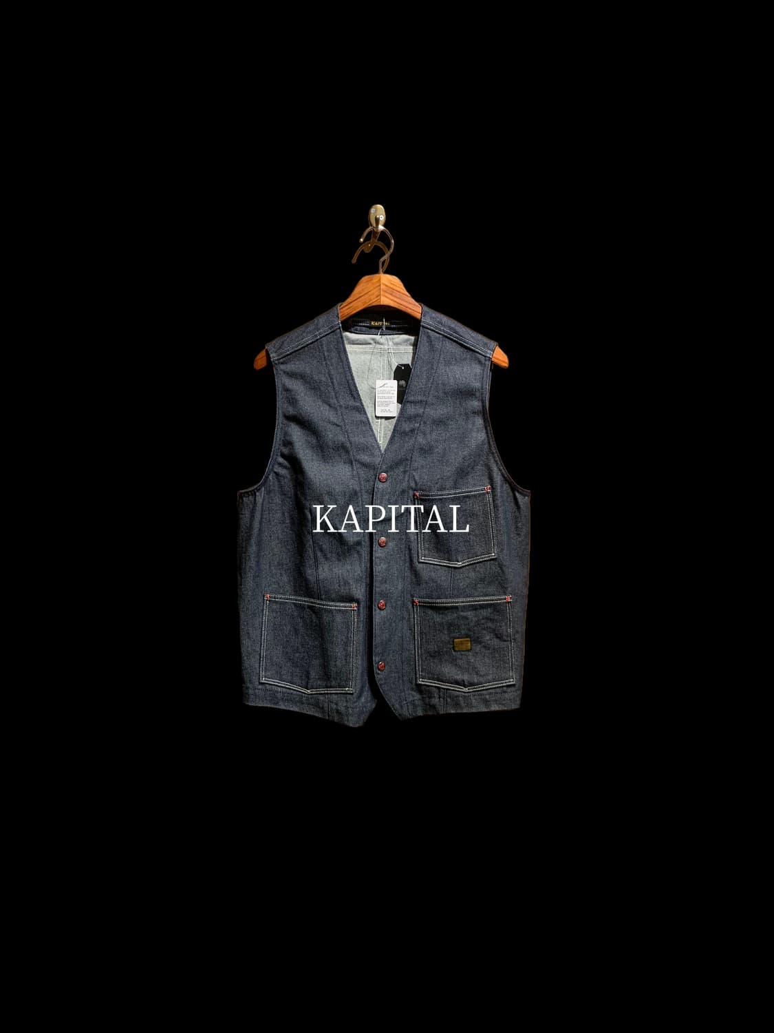希少 KAPITAL 6oz Denim Quilt SAMU Vest