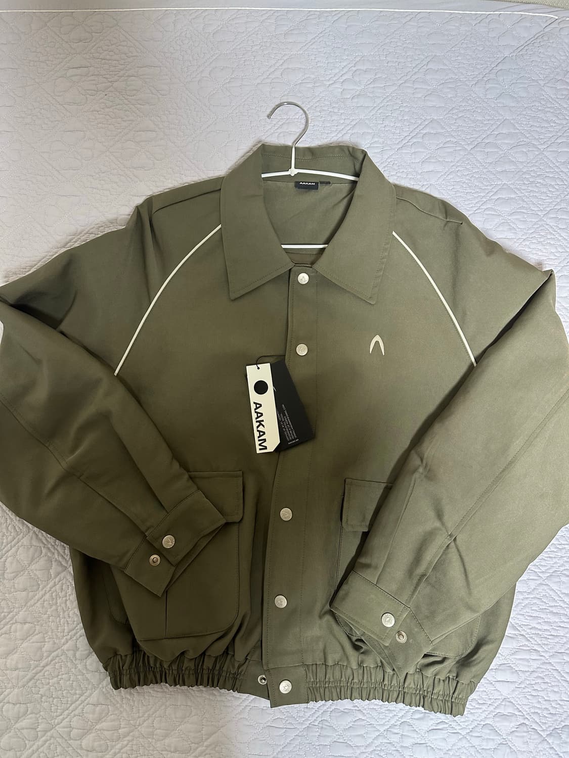 ◆AAKAM◆ Raglan Piping Jacket Khaki 아캄 Raglan Piping Jacket (Khaki) | 후루츠패밀리