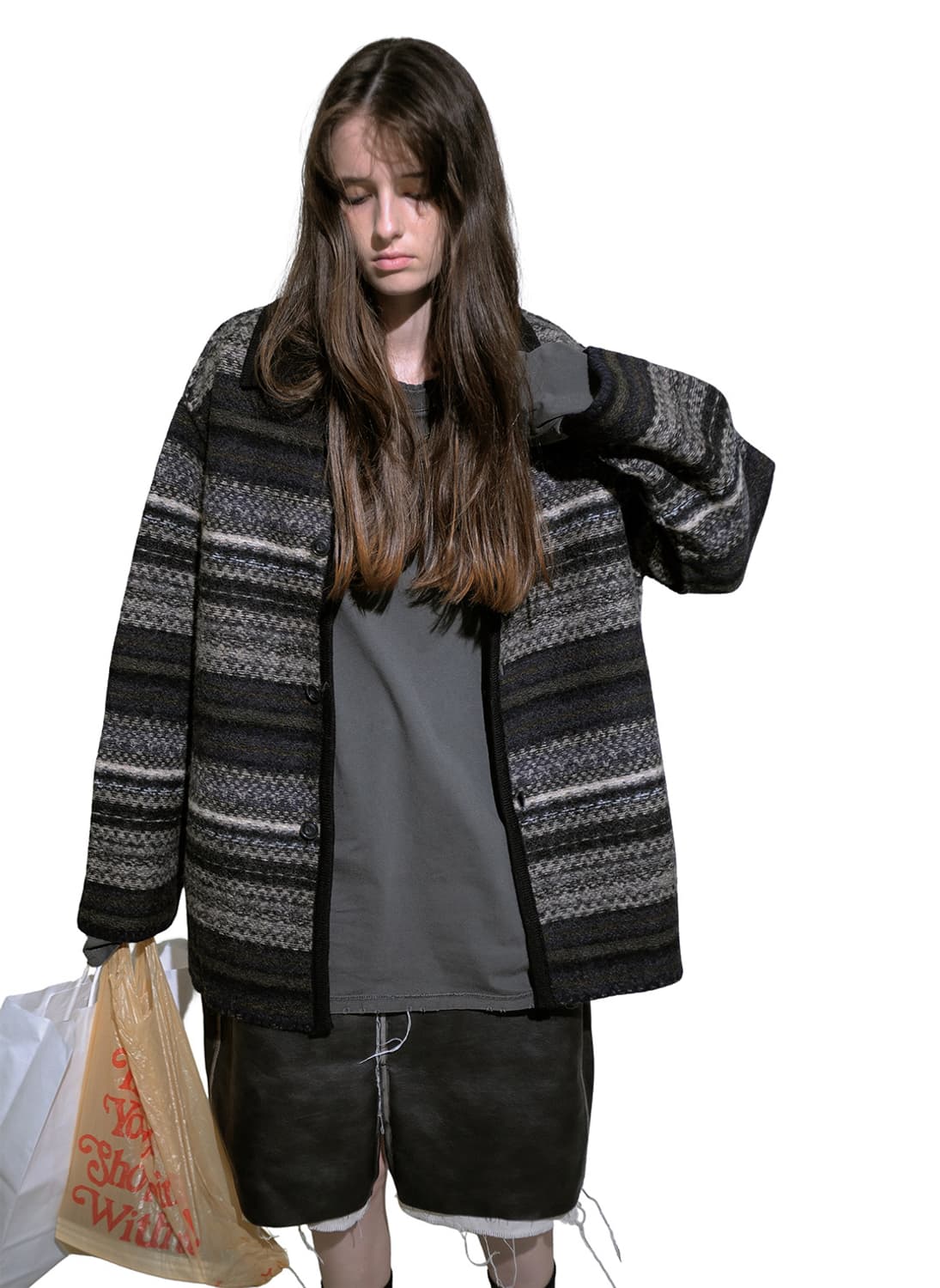 Perverze 퍼버즈 Blanket Border Coat | 후루츠패밀리