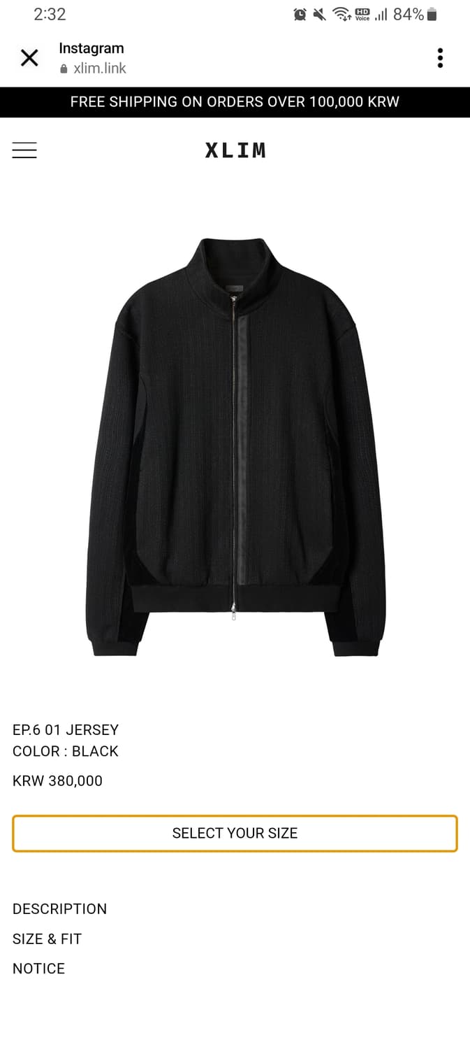 XLIM/エクスリム EP 6 JERSEY ニットジャケット EP6JS01 XLIM Black EP