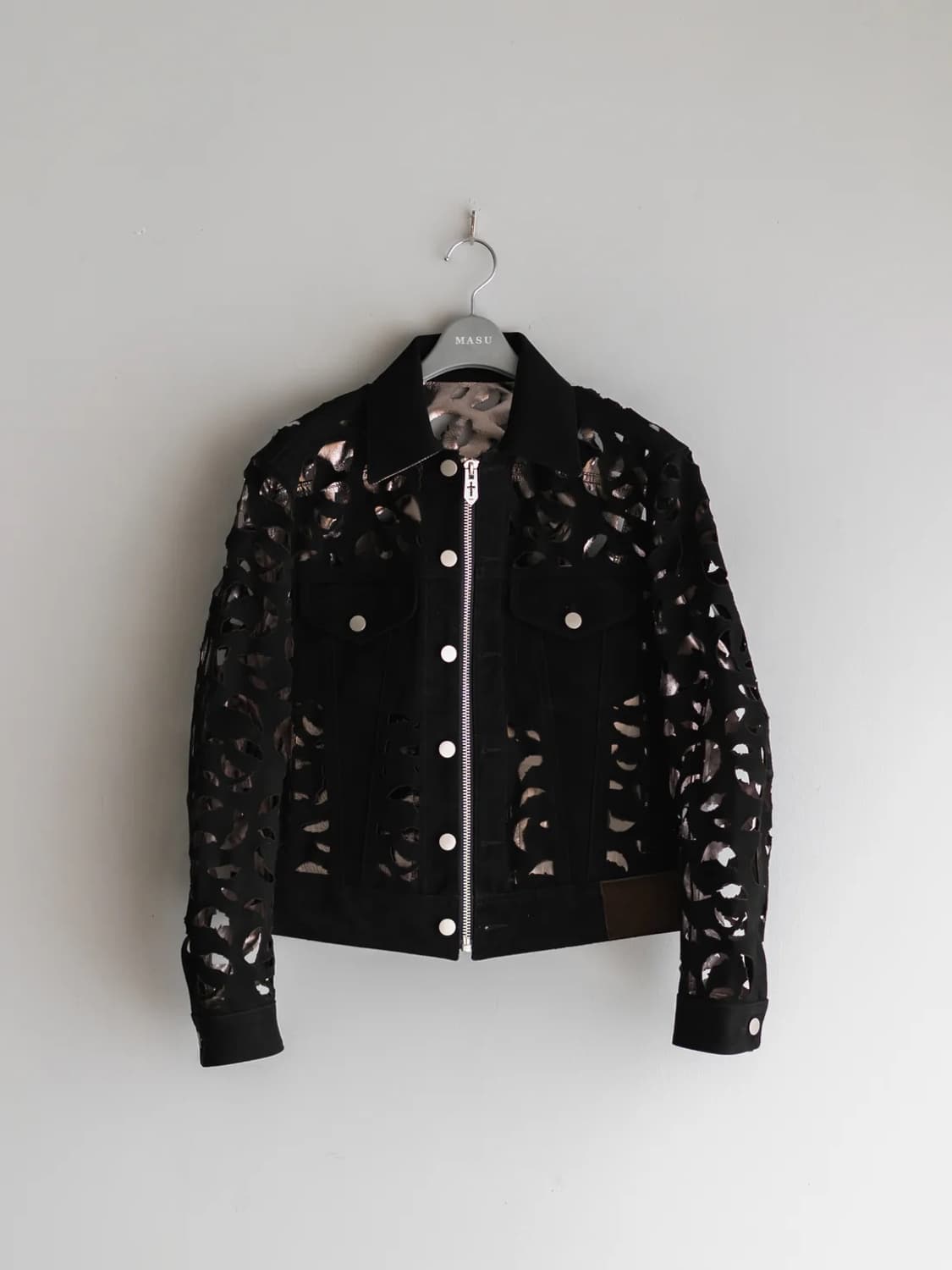 MASU 22aw FLOWER-CUT LEATHER JACKET 46