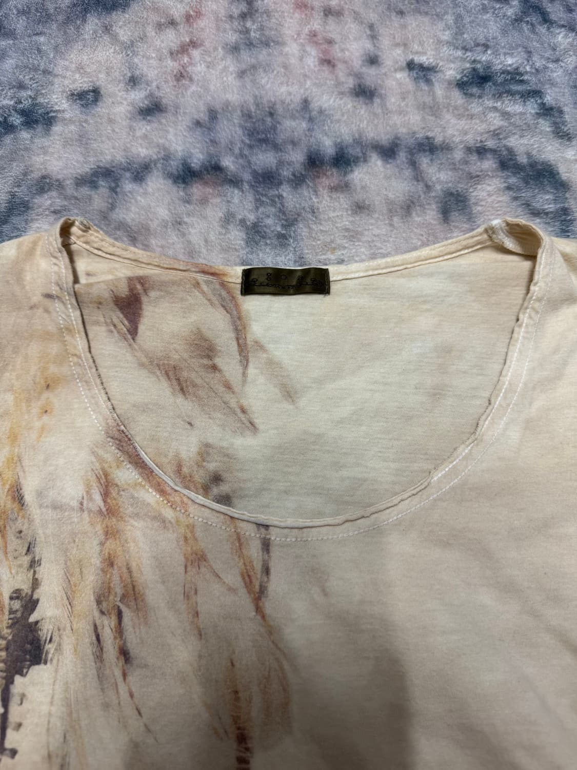 トップス 00s archive goa t-shirt japanese label Goa 00s archive feather top | 후루츠패밀리