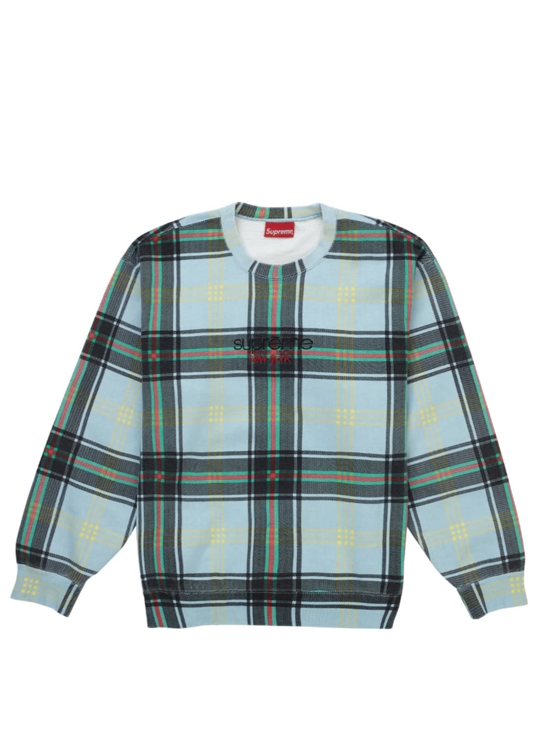 Large Supreme Plaid Crewneck Supreme 21ss Plaid Crewneck クルー