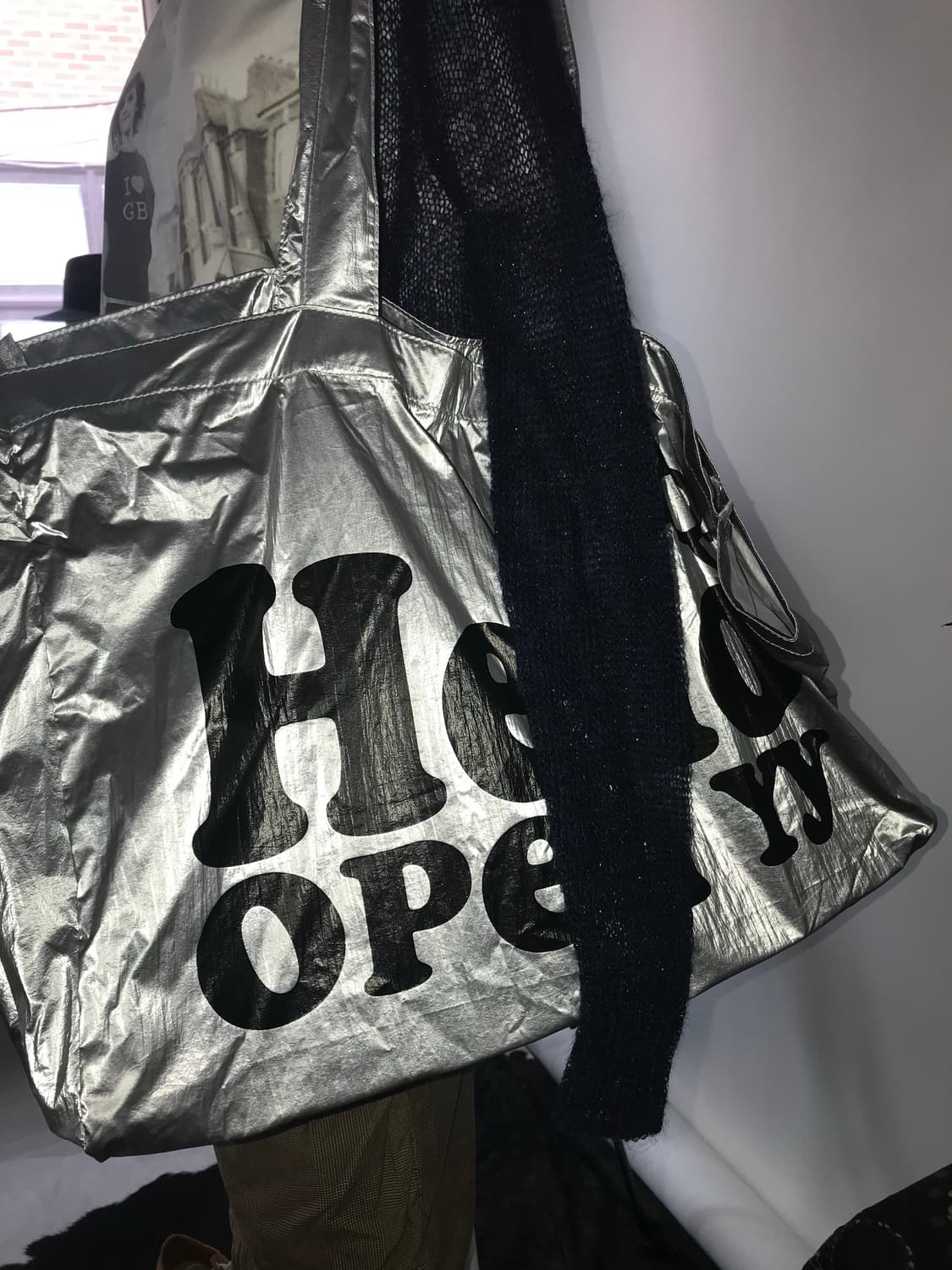 トートバッグ Open Yy x Hello Kitty Shopper Tote Bag Silver Open Yy x Hello Kitty Shopper Tote Bag Silver / 56cm * 34cm