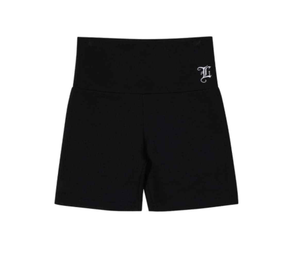 ★ Leey★ LOGO BANDING BIKER SHORTS BLACK P0000EEP leey logo banding biker shorts | 후루츠패밀리