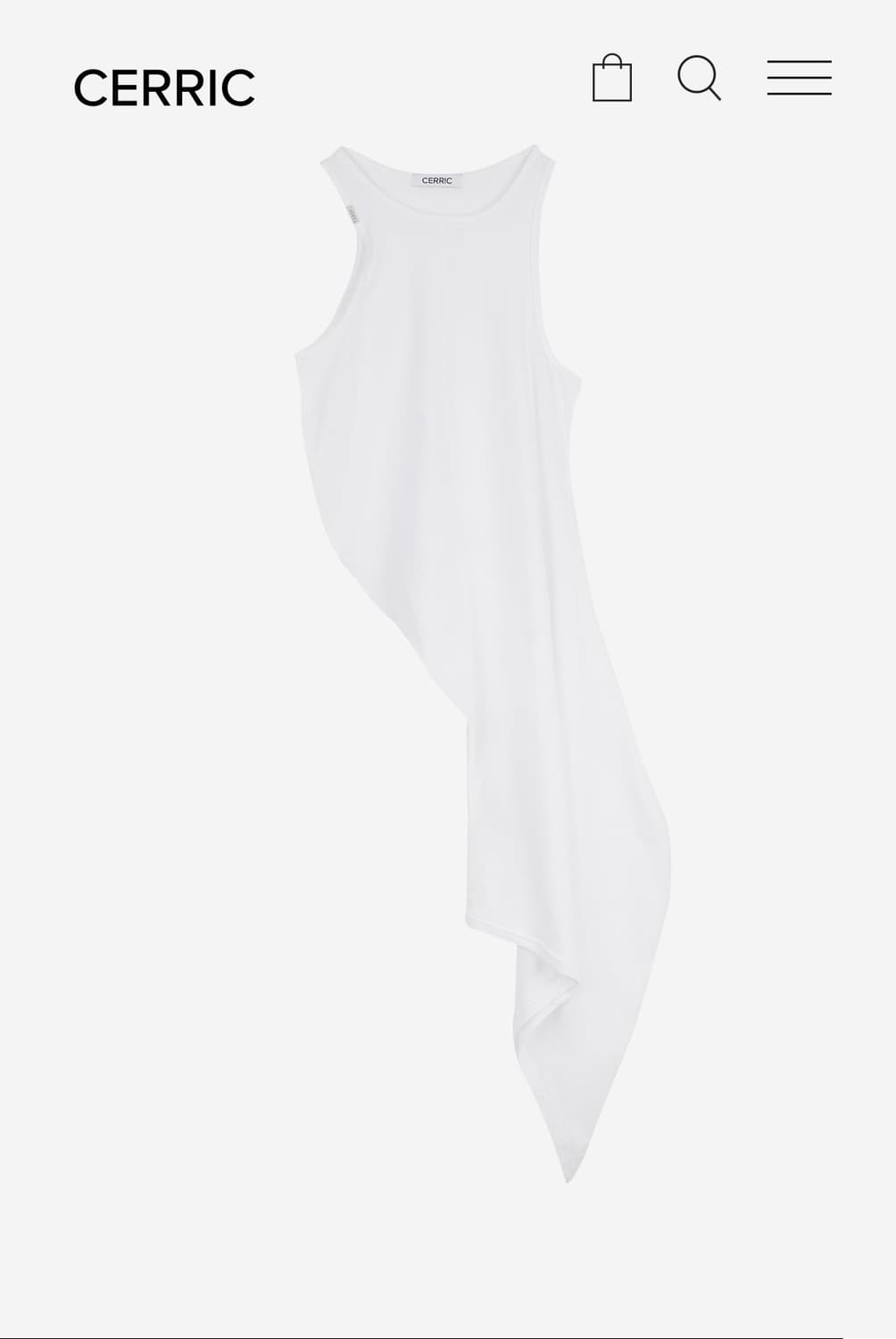★CERRIC★WAVE LONG SLEEVELESS DRESS★1571★White★韓国★ MUSINSA公式 | CERRIC WAVE LONG SLEEVELESS DRESS / WHITE