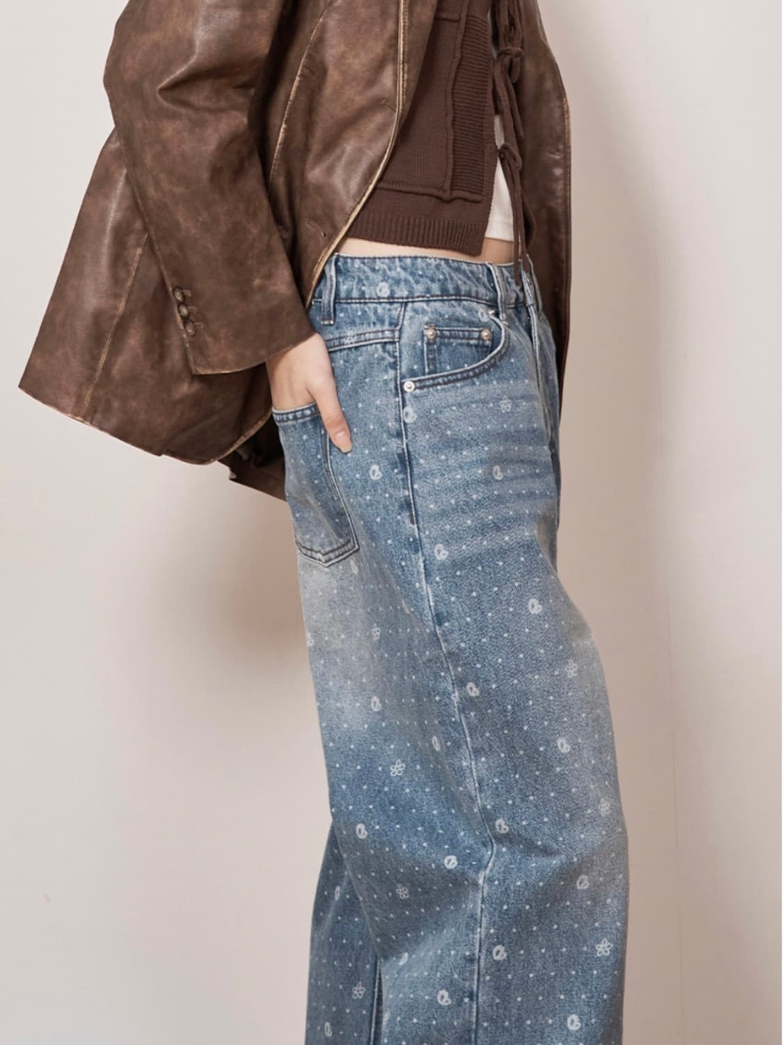 lotsyou_Little Flower Pop WIDE DENIM | 후루츠패밀리