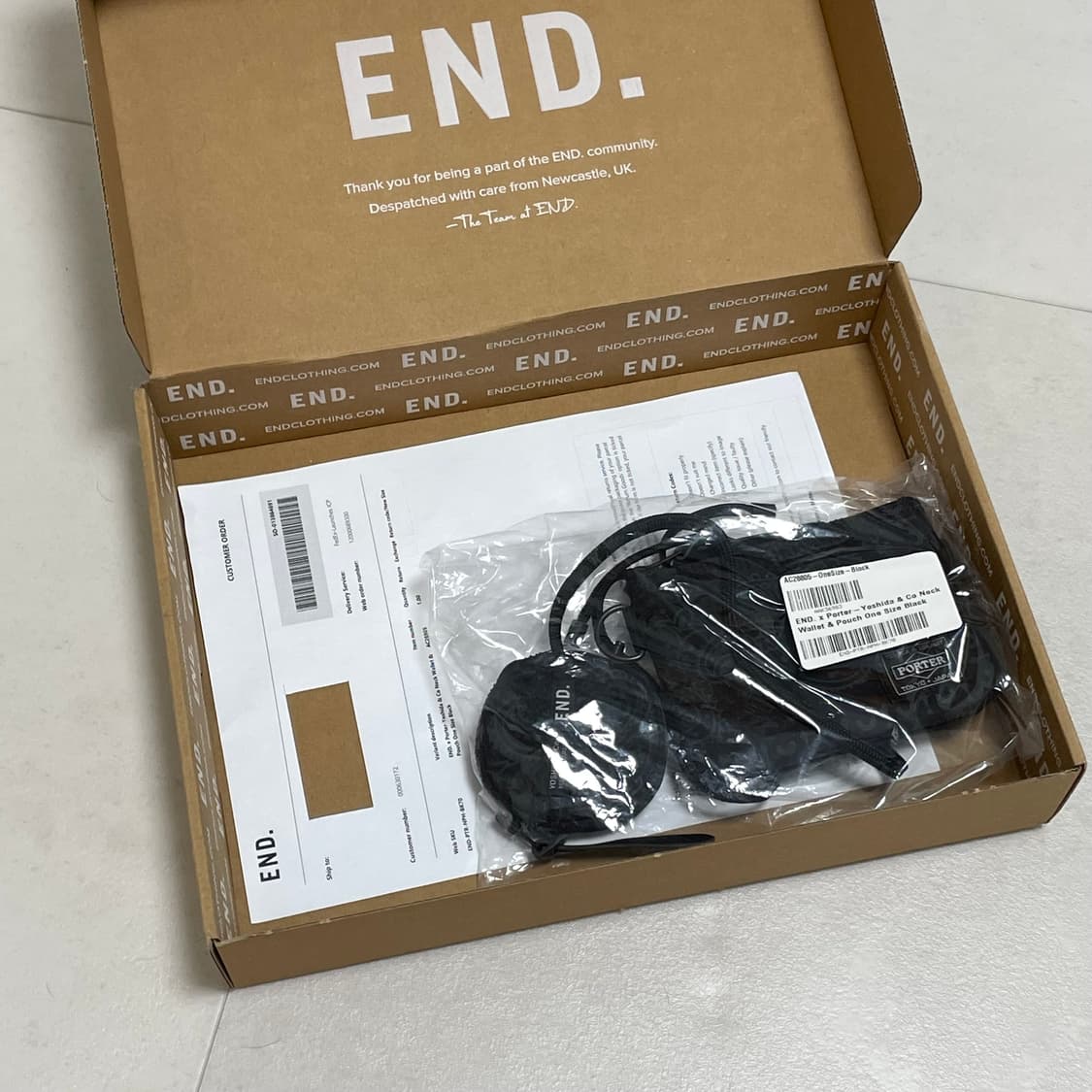 Porter x END. Neck Wallet & Pouch Black | 후루츠패밀리