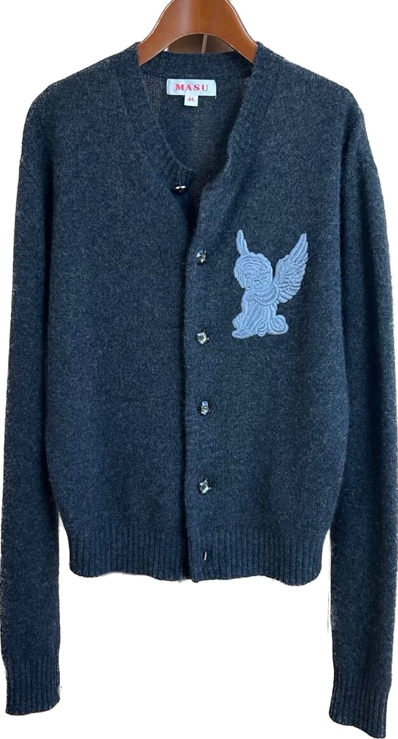 MASU ANGEL EMBROIDERED CARDIGAN 44 MASU ANGEL EMBROIDERED