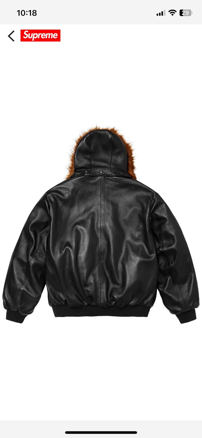 Supreme x Schott Hooded Leather Bomber | 후루츠패밀리