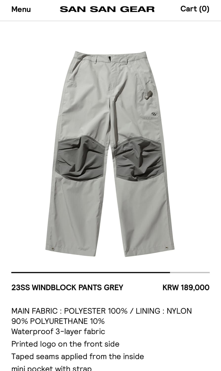 SANSANGEAR TAPED BUTTON PANTS