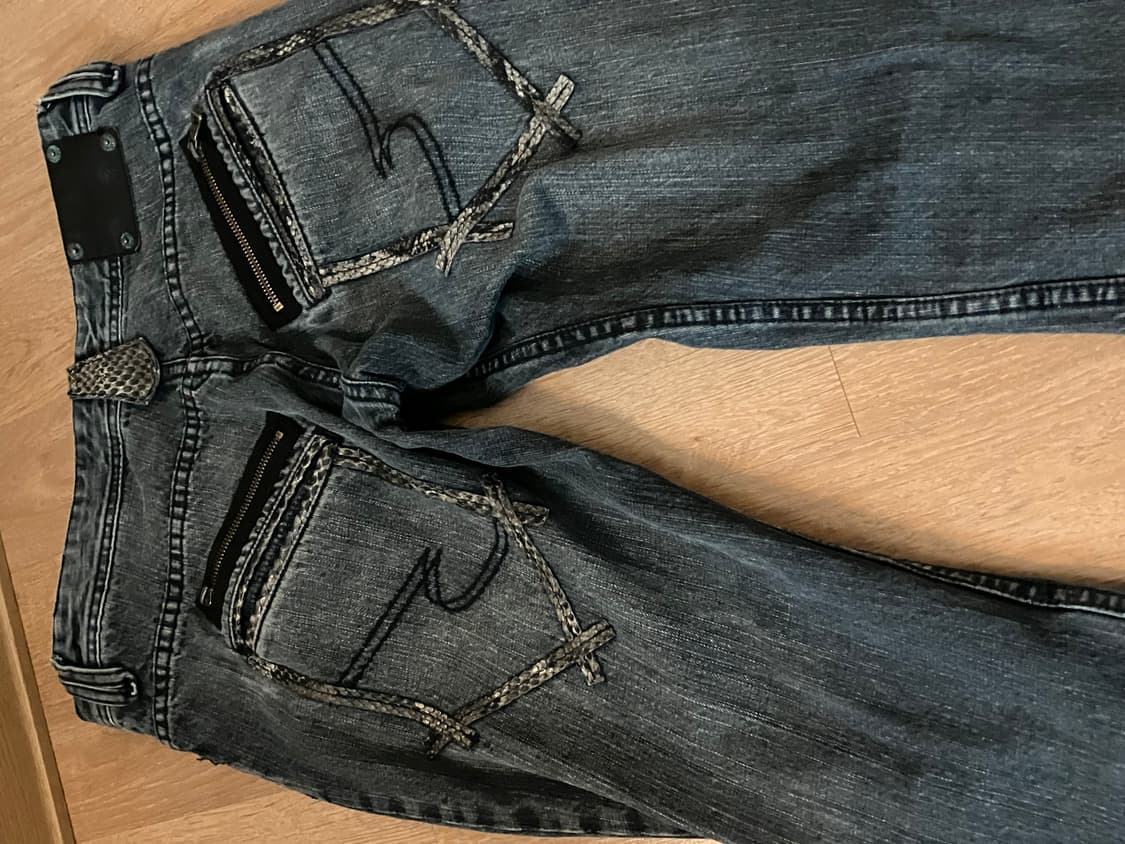パンツ semanticdesign patterned python denim Semantic design python denim | 후루츠패밀리