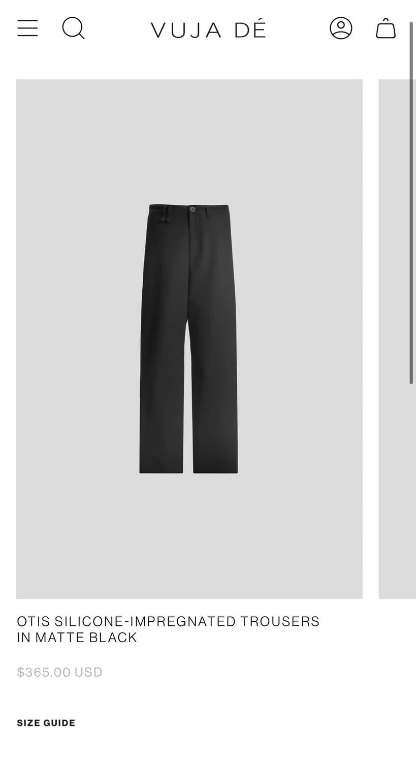 パンツ VUJADE OTIS SILICONE TROUSER BLACK M パンツ VUJADE OTIS SILICONE TROUSER BLACK M OTIS SILICONE