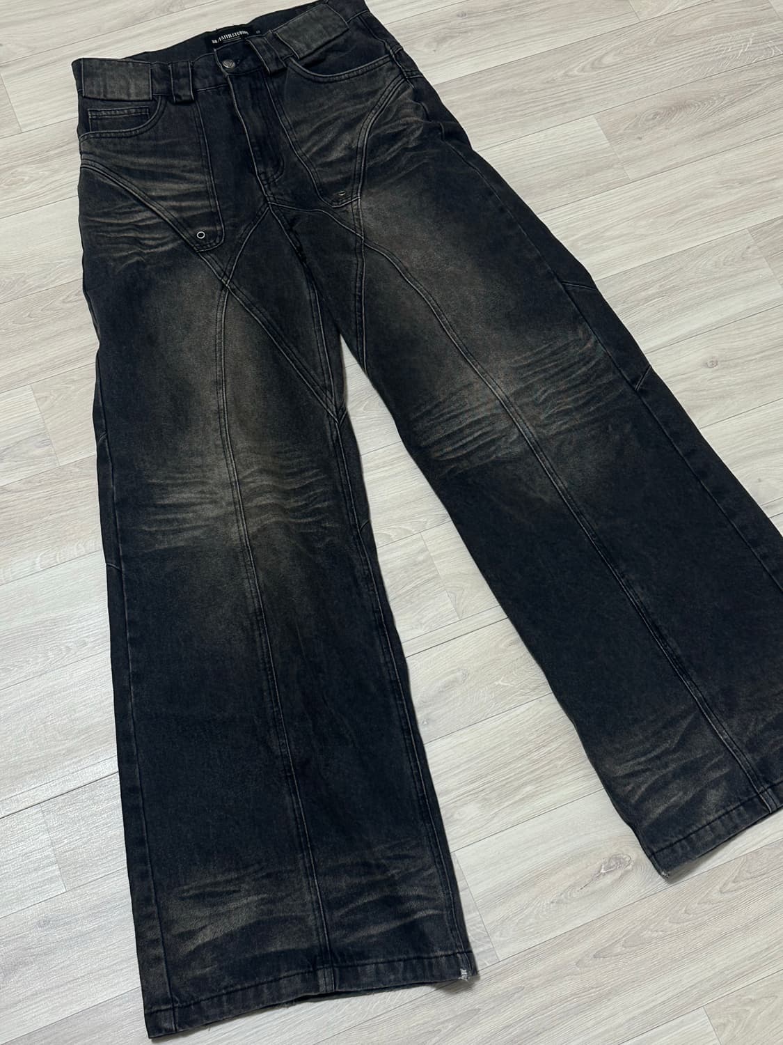 No Faith Studio SUN FADED BAGGY DENIM | 후루츠패밀리