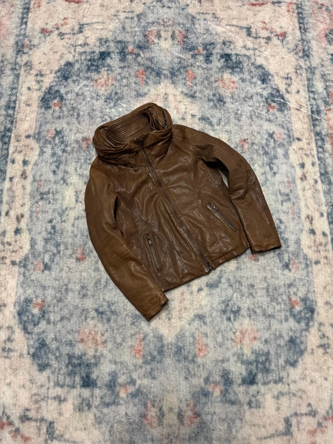 00s archive goa gimmick leather jacket Goa leather jacket
