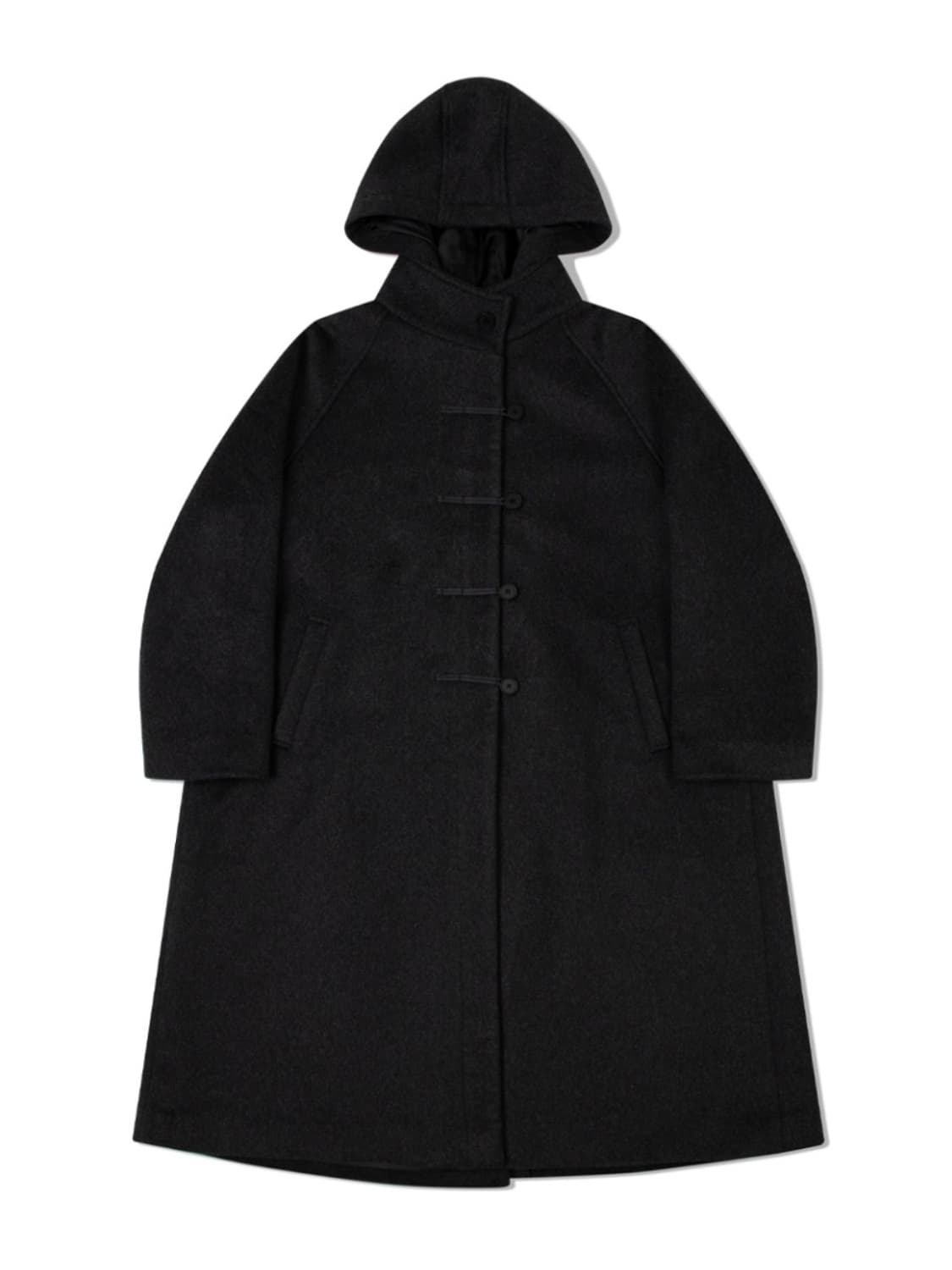 미세키서울 Hoodie long duffle coat CHARCOAL | 후루츠패밀리