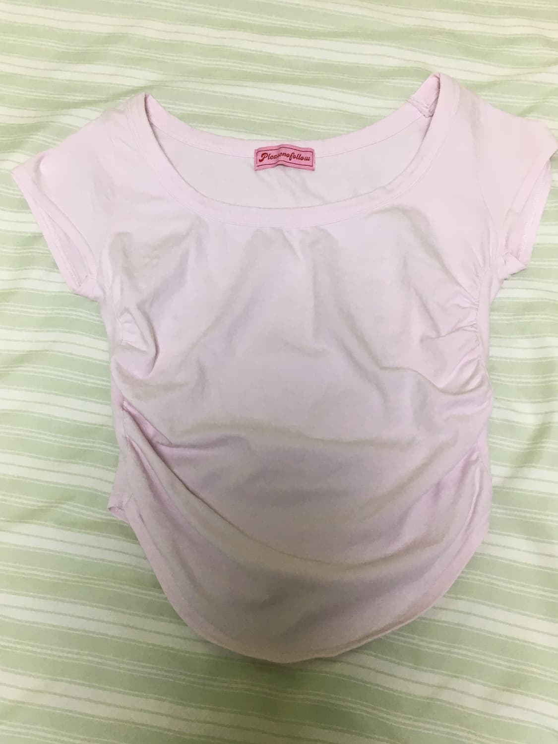 플리즈노팔로우 모모탑 PNF MOMO Shirring Short Top | 후루츠패밀리