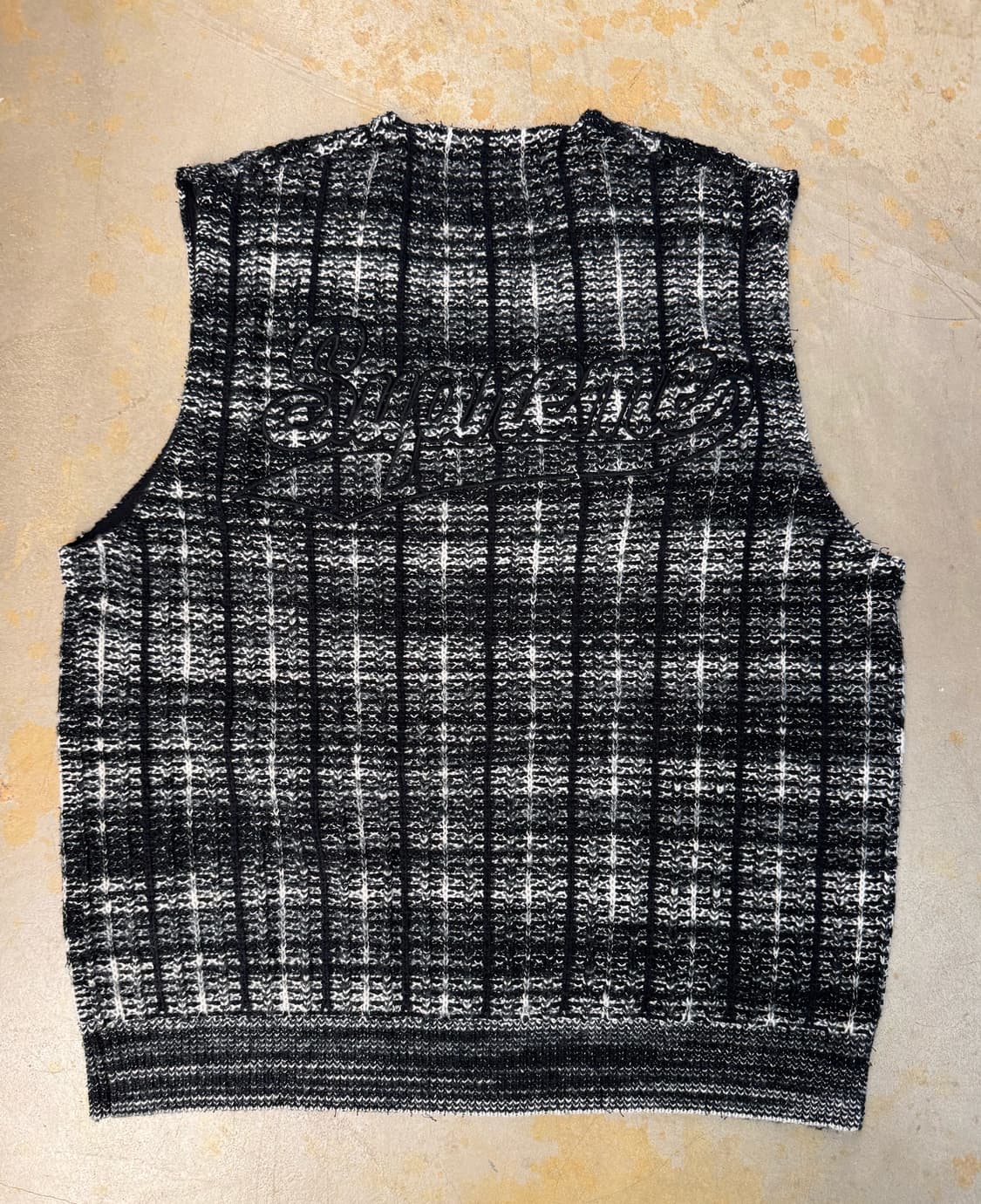 Supreme Speckled Zip Up Sweater Vest XXL Supreme Speckled Zip Up