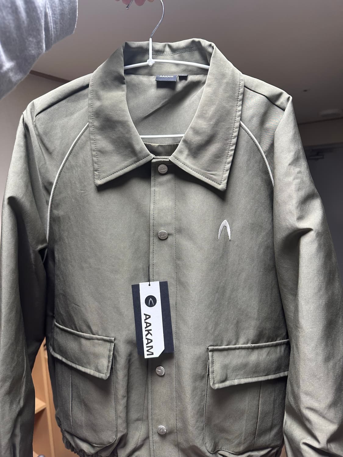 ◆AAKAM◆ Raglan Piping Jacket Khaki 아캄 Raglan Piping Jacket (Khaki) | 후루츠패밀리